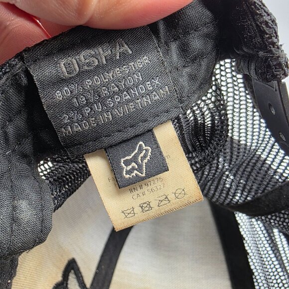 Fox Racing Mutts Up Mens Gray Black Trucker Hat Adjustable Snapback Motorcycles - Picture 5 of 9